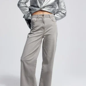 Lola Casademunt Pantalones<Pantalón detalle laminado TEJANOGRIS