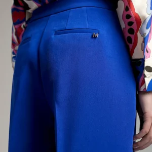 Lola Casademunt Pantalones<Pantalón detalle snaps AZULMEDIO