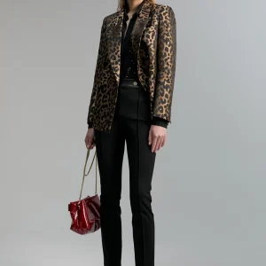 Lola Casademunt Pantalones<Pantalón detalles efecto piel NEGRO