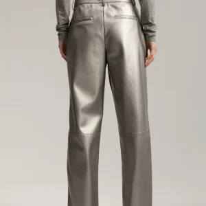 Lola Casademunt Pantalones<Pantalón efecto piel PLATEADO