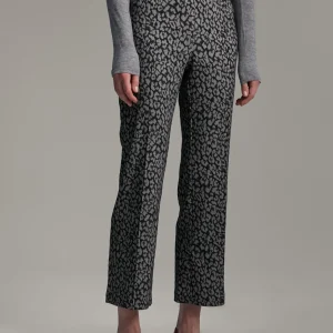 Lola Casademunt Animal Print | Pantalones<Pantalón jacquard animal print NEGRO-GRIS