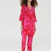 Lola Casademunt Pantalones | Baño<Pantalón jogging estampado ROJO-ROSA