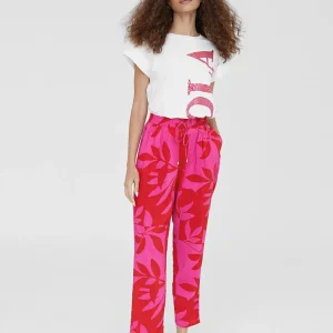 Lola Casademunt Pantalones | Baño<Pantalón jogging estampado ROJO-ROSA