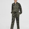 Lola Casademunt Pantalones<Pantalón jogging estampado cebra NEGRO-VERDE