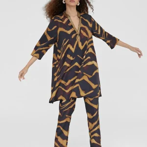 Lola Casademunt Pantalones | Baño<Pantalón jogging estampado zebra NEGRO-METAL