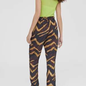 Lola Casademunt Pantalones | Baño<Pantalón jogging estampado zebra NEGRO-METAL