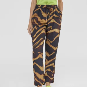 Lola Casademunt Pantalones | Baño<Pantalón jogging estampado zebra NEGRO-METAL
