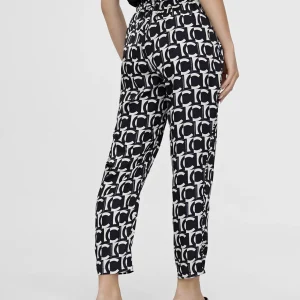 Lola Casademunt Pantalones<Pantalón jogging monograma BLANCO-NEGRO