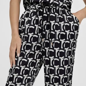 Lola Casademunt Pantalones<Pantalón jogging monograma BLANCO-NEGRO