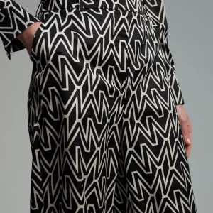 Lola Casademunt Pantalones<Pantalón monograma M NEGRO-CRUDO