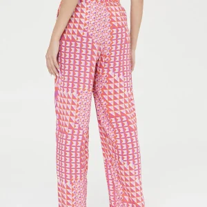 Lola Casademunt Pantalones<Pantalón palazzo estampado ROJO-LILA