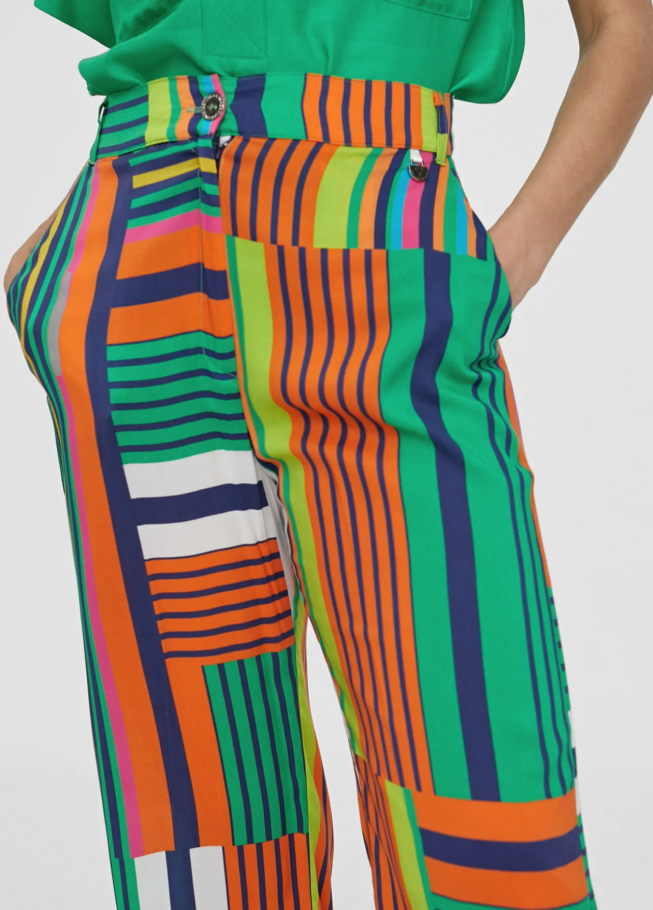 pantaln_palazzo_multicolor_1.webp Lola Casademunt Pantalones<Pantalón palazzo multicolor VERDE-NARANJA