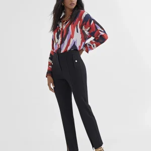 Lola Casademunt Pantalones<Pantalón pitillo abertura ROJO