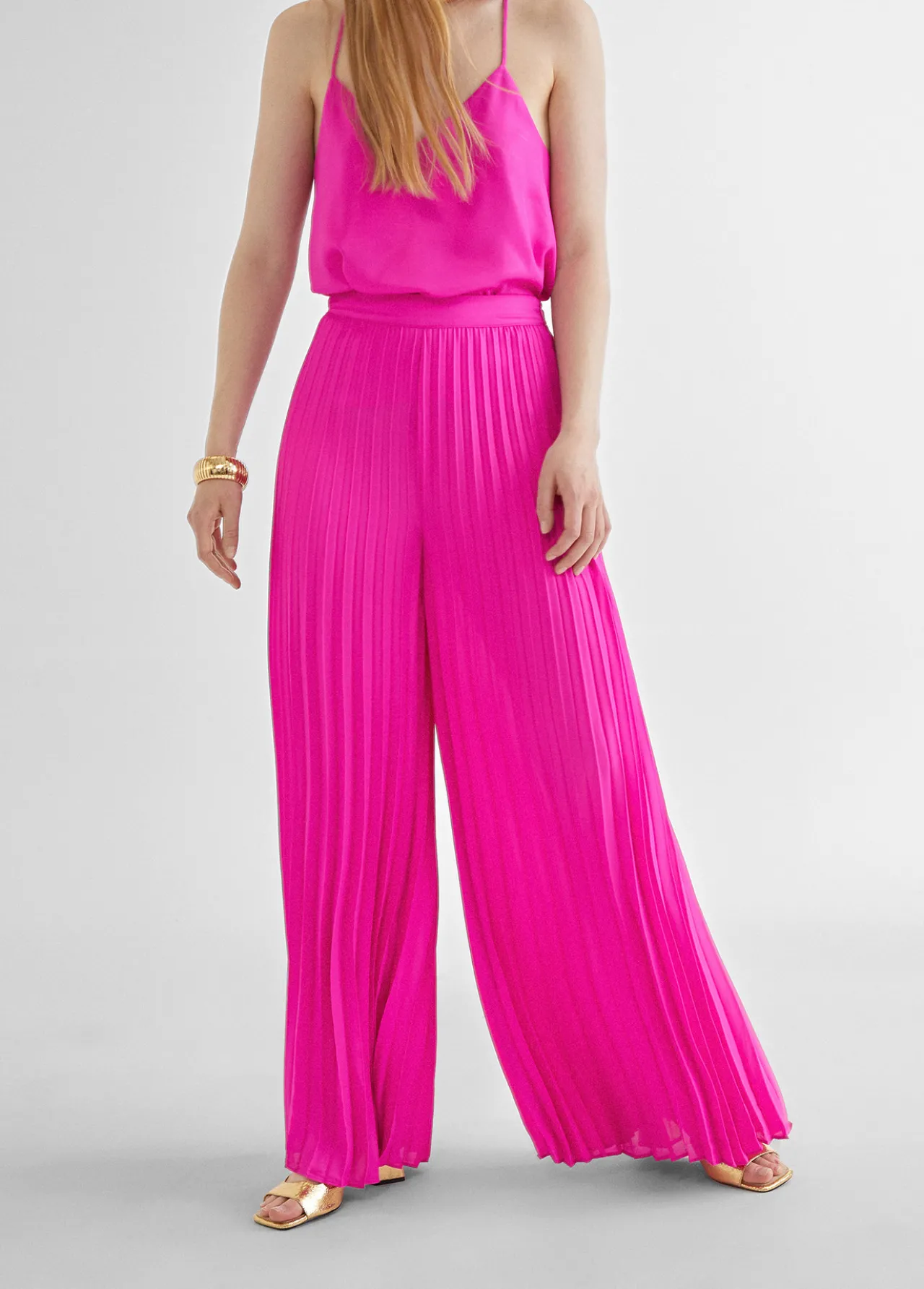 pantaln_plisado_2.webp Lola Casademunt Pantalones<Pantalón plisado FUCSIA