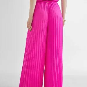 Lola Casademunt Pantalones<Pantalón plisado FUCSIA