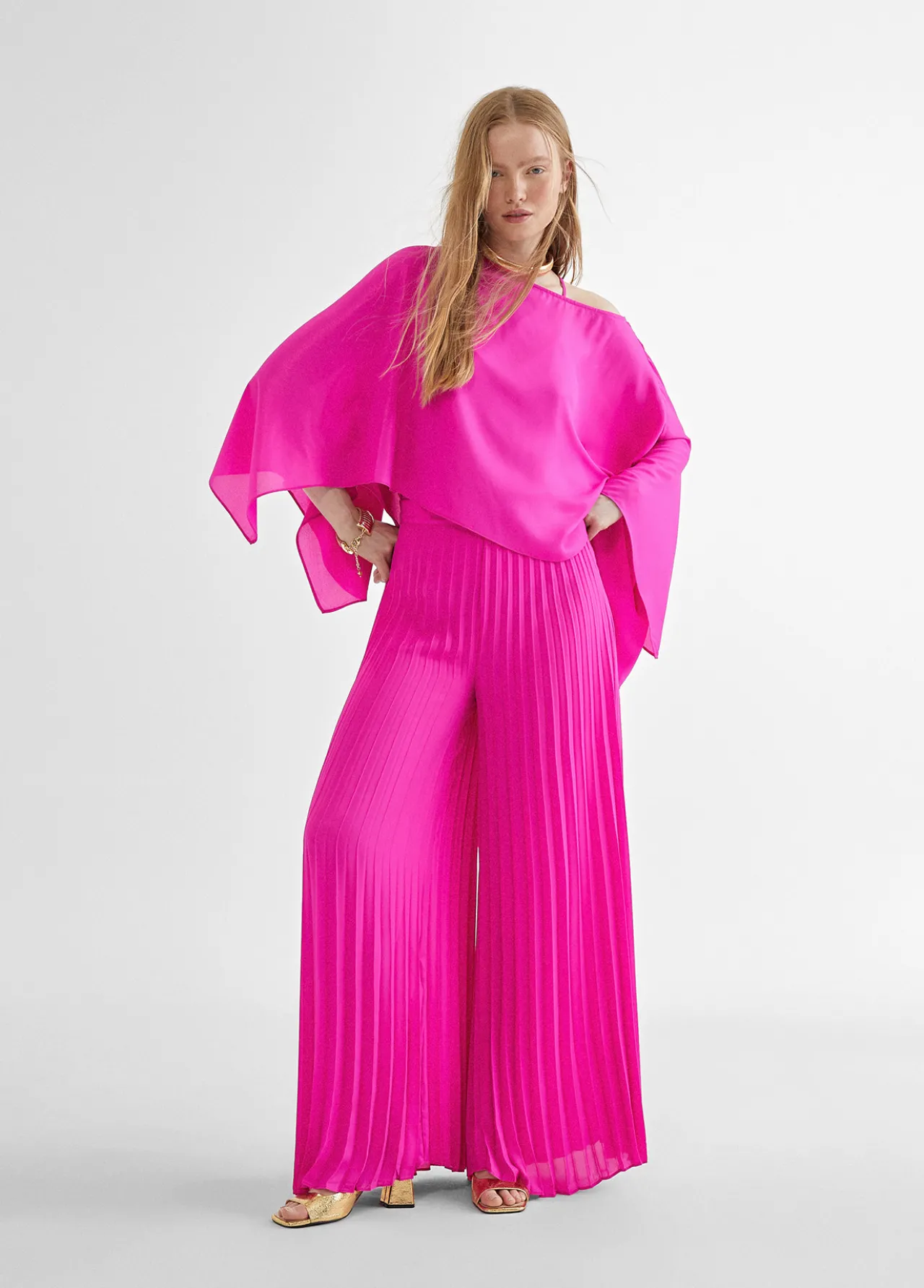 pantaln_plisado_6.webp Lola Casademunt Pantalones<Pantalón plisado FUCSIA