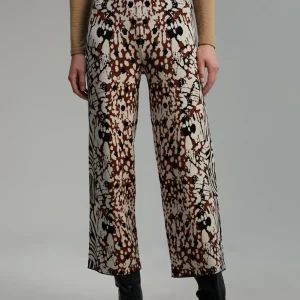 Lola Casademunt Animal Print | Punto<Pantalón punto animal print MARRON-NEGRO