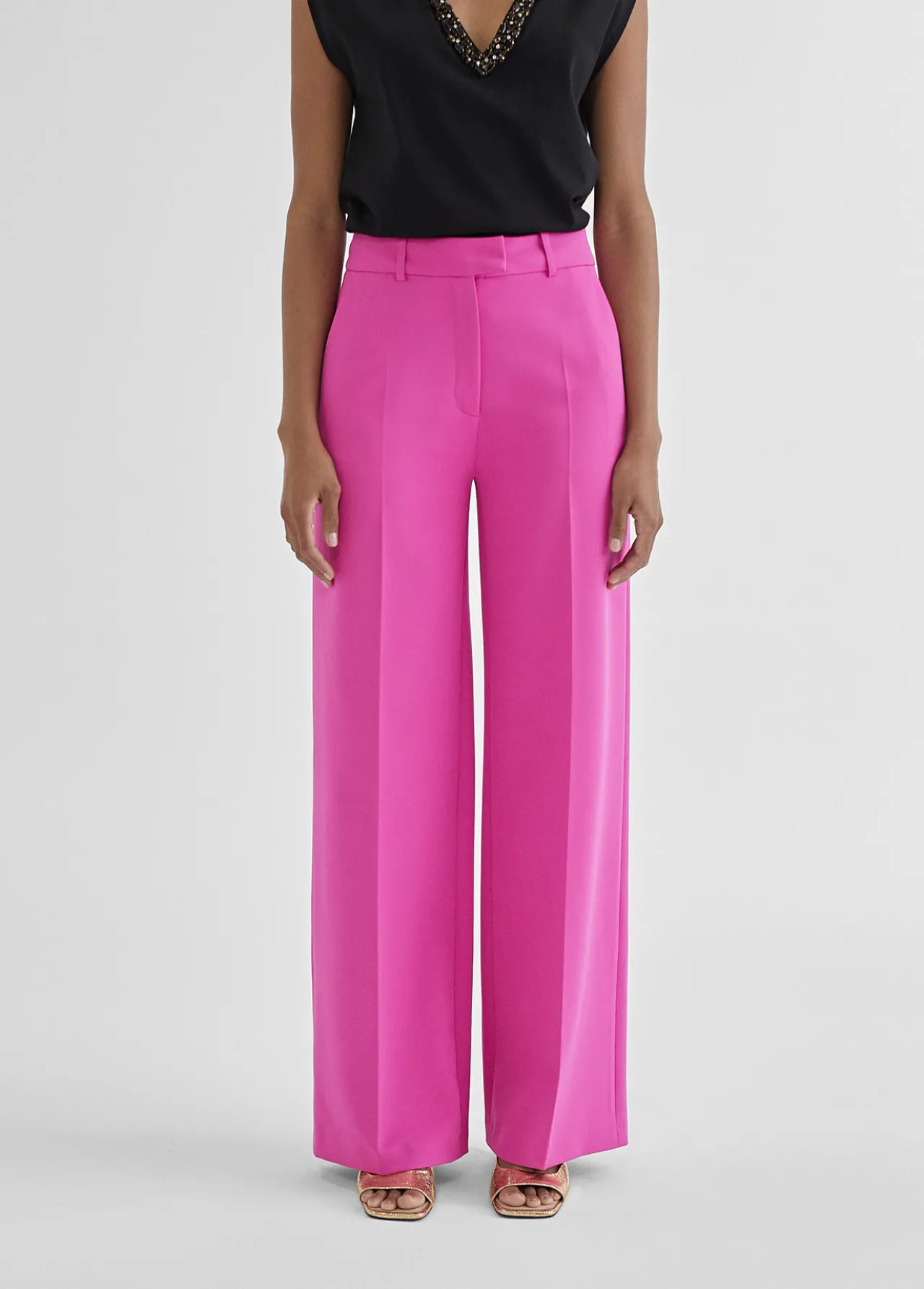 pantaln_recto_2.webp Lola Casademunt Pantalones<Pantalón recto FUCSIA