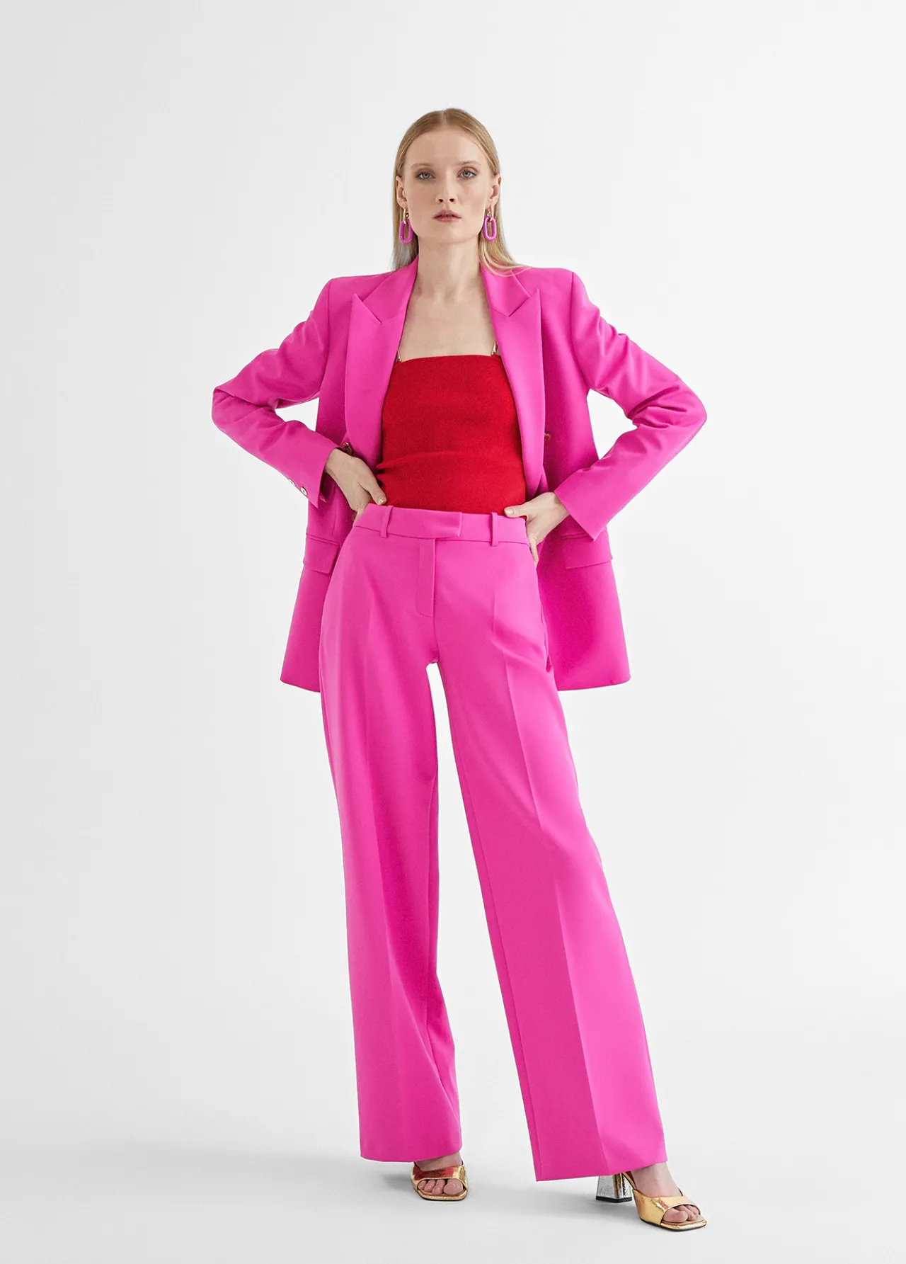 pantaln_recto_5.webp Lola Casademunt Pantalones<Pantalón recto FUCSIA