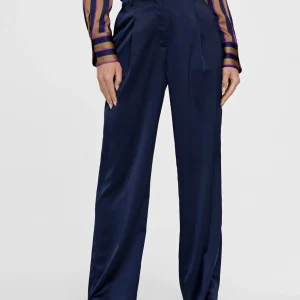 Lola Casademunt Pantalones<Pantalón recto con bolsillos NAVY
