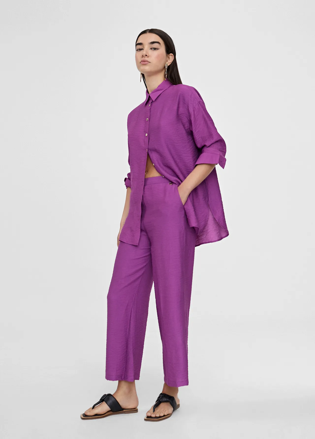 pantaln_recto_fluido_0.webp Lola Casademunt Pantalones<Pantalón recto fluido LILA