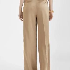 Lola Casademunt Pantalones<Pantalón recto satinado FUCSIA