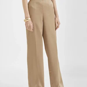 Lola Casademunt Pantalones<Pantalón recto satinado FUCSIA