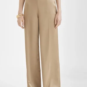 Lola Casademunt Pantalones<Pantalón recto satinado FUCSIA