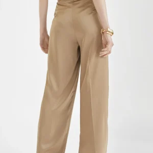 Lola Casademunt Pantalones<Pantalón recto satinado FUCSIA