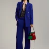 Lola Casademunt Pantalones<Pantalón recto traje AZULELECTRICO