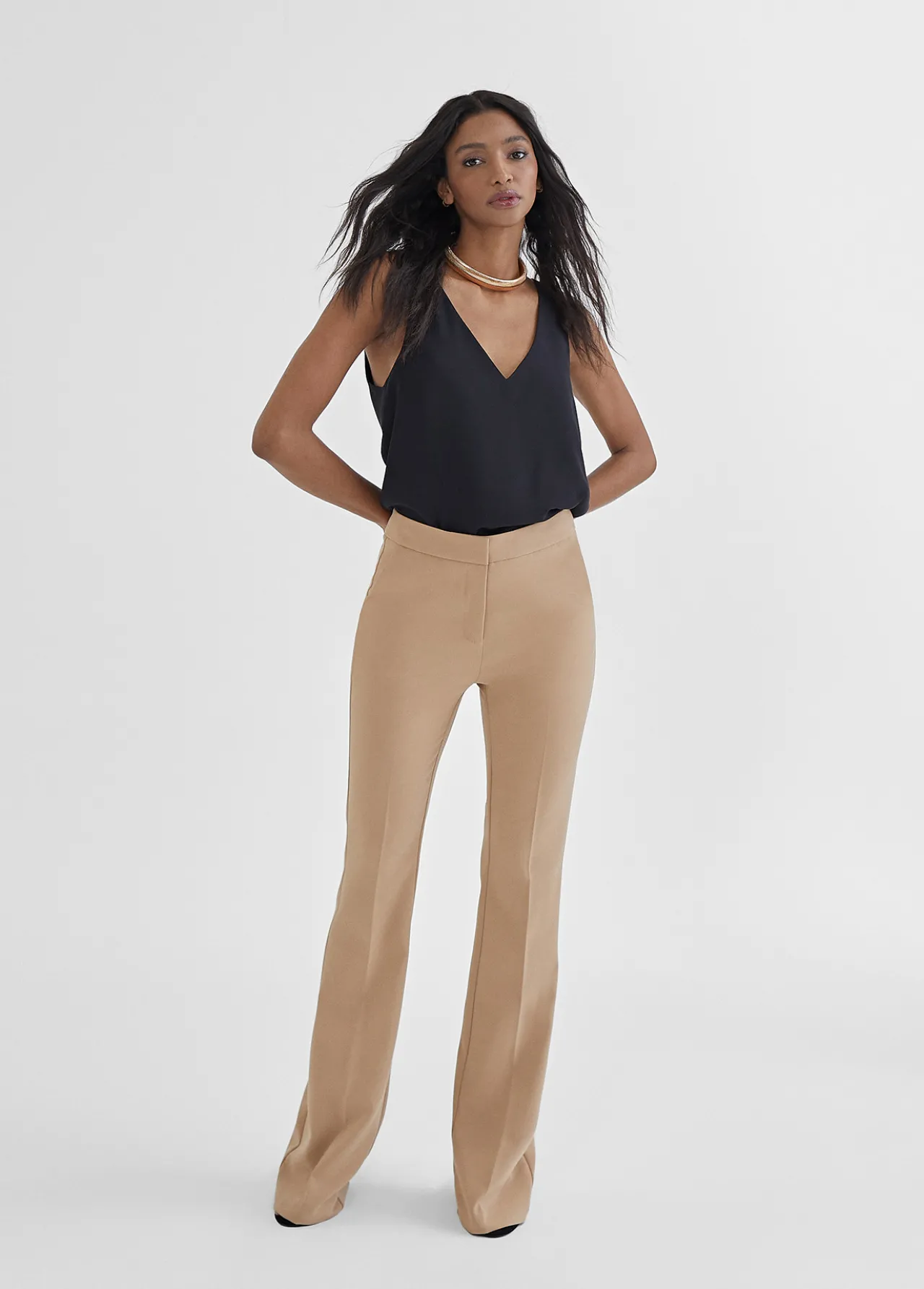 pantaln_skinny_campana_0-2.webp Lola Casademunt Pantalones<Pantalón skinny campana ROJO