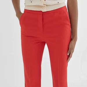 Lola Casademunt Pantalones<Pantalón skinny campana ROJO