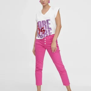 Lola Casademunt Pantalones<Pantalón tejano con botones CRUDO