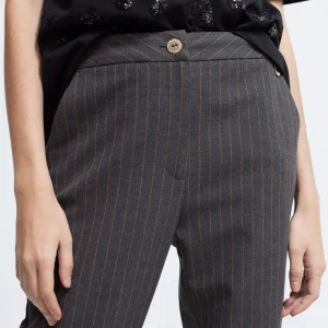 Lola Casademunt Pantalones<Pantalón traje raya diplomática GRIS-MARRON