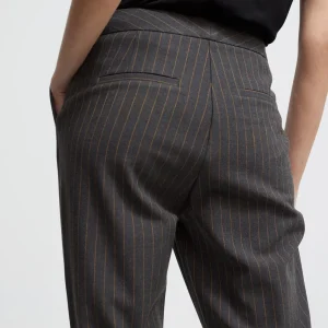 Lola Casademunt Pantalones<Pantalón traje raya diplomática GRIS-MARRON