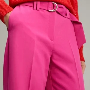 Lola Casademunt Pantalones<Pantalón wideleg cinturón FUCSIA