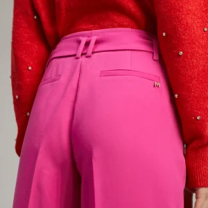 Lola Casademunt Pantalones<Pantalón wideleg cinturón FUCSIA