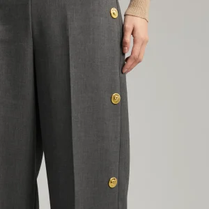 Lola Casademunt Pantalones<Pantalón wideleg detalle snaps GRIS