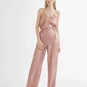 Lola Casademunt Pantalones<Pantalon recto tornasolado ROSA