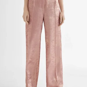 Lola Casademunt Pantalones<Pantalon recto tornasolado ROSA