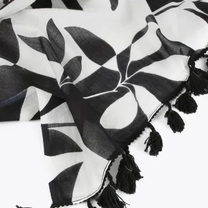 Lola Casademunt Accesorios | Baño<Pareo blanco y negro. BLANCO-NEGRO