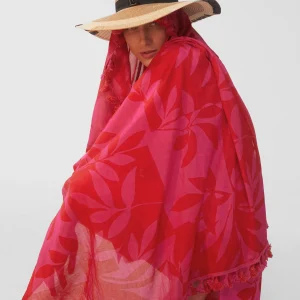 Lola Casademunt Accesorios<Pareo fucsia y rojo. ROSA-ROJO