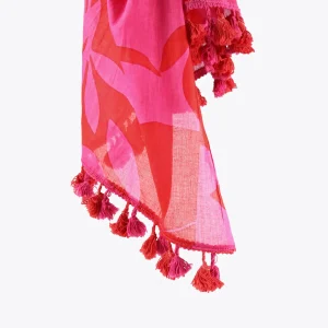 Lola Casademunt Accesorios<Pareo fucsia y rojo. ROSA-ROJO