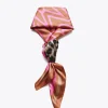 Lola Casademunt Animal Print | Bufandas Y Pañuelos<Pañuelo satinado estampado ROSA-MARRON