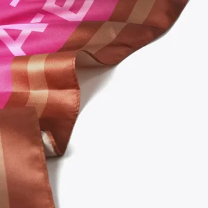 Lola Casademunt Animal Print | Bufandas Y Pañuelos<Pañuelo satinado estampado ROSA-MARRON
