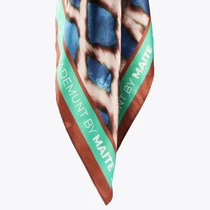 Lola Casademunt Accesorios<Pañuelo verdes y azules VERDE-AZUL