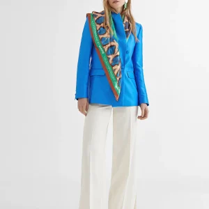 Lola Casademunt Accesorios<Pañuelo verdes y azules VERDE-AZUL