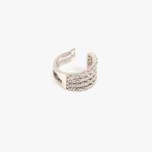 Lola Casademunt Pendientes<Pendiente piercing de cristales DORADO