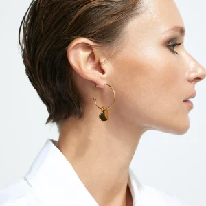 Lola Casademunt Pendientes<Pendientes aro con corazón DORADO