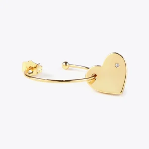 Lola Casademunt Pendientes<Pendientes aro con corazón DORADO